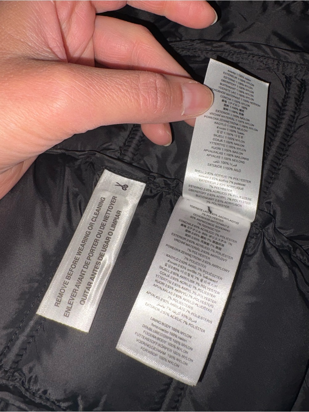 Michael Kors Black Quilted Puffer Vest with Knit Sleeves - Picture 6 of 6